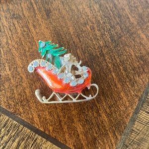BUNDLE ONLY Christmas Sleigh Brooch NWOT